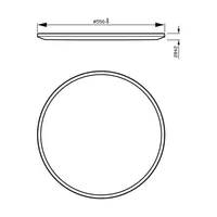 PLAFOON SUPERSLIM CL550 36W 2700K VALGE