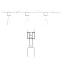 SIINIVALGUSTI EASYLINK TOBIA SP 3X5W MUST