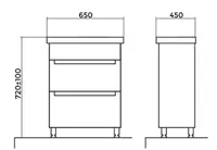 VALAMUKAPP AQUALINE PREMIUM ARTE 65CM VALAMUGA MATT VALGE