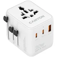 REISIADAPTER CANYON ONTOUR 20 EU/UK/US/AUS 20W VALGE
