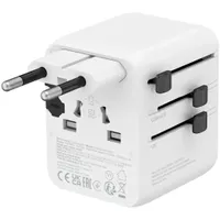 REISIADAPTER CANYON ONTOUR 20 EU/UK/US/AUS 20W VALGE