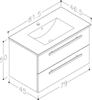 VALAMUKAPP RB BATHROOM 81CM VALAMUGA VALGE LÄIKIV