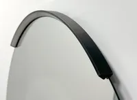 PEEGEL RB BATHROOM ÜMMARGUNE Ø80CM VALGUSTIGA MUST