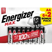 PATAREI ENERGIZER MAX ALKALINE AA CHP8 8TK PAKIS