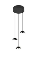 RIPPVALGUSTI REALITY SENTA LED 3 20CM MATT MUST/KROOM