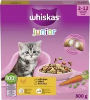 KUIVTOIT KASSIDELE WHISKAS JUNIOR KANAGA 800G