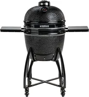 GRILL HOOVI KAMADO LARGE MUST KÜPSETUSSÜSTEEMIGA 22"