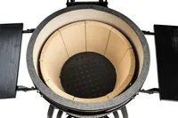 GRILL HOOVI KAMADO LARGE MUST KÜPSETUSSÜSTEEMIGA 22"