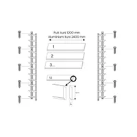 RIBISEINA KANDURITE KOMPLEKT PRIVAED FLOW 1070MM, RAL 8017 PRUUN