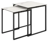 DIIVANILAUAD 2TK KATRINE 50X50XH55CM, 43X43XH50CM, VALGE
