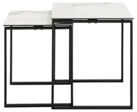 DIIVANILAUAD 2TK KATRINE 50X50XH55CM, 43X43XH50CM, VALGE