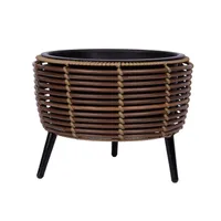 LILLEPOTT WICKER 36X36XH27CM, PRUUN