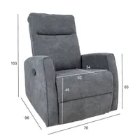 TUGITOOL EDDY KIIKUV JA PÖÖRLEV MANUAALNE RECLINER, HALL
