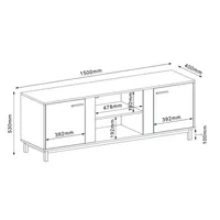 TV LAUD CLEO 150X40XH53CM, TAUPE