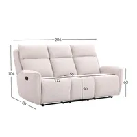 DIIVAN MAREN 3-KOHALINE MANUAALNE RECLINER, BEEŽ