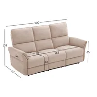 DIIVAN DAMIKA 3-KOHALINE ELEKTRILINE RECLINER, HELEPRUUN