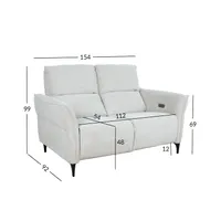DIIVAN MIAMI 2-KOHALINE ELEKTRILINE RECLINER, HELEBEEŽ