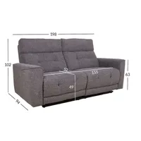 DIIVAN BOSCO 2.5-KOHALINE ELEKTRILINE RECLINER, HALL