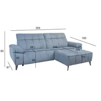 NURGADIIVAN LUZERN PN, ELEKTRILINE RECLINER, SINAKASHALL