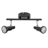 KOHTVALGUSTI OSRAM LED GU10 2X3,4W HÄMARDATAV MUST