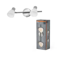 KOHTVALGUSTI OSRAM LED VASE 2XG9 HARJATUD NIKKEL