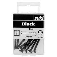 PUIDUKRUVI SUKI 4,0X40MM TX20 MUST 9TK PAKIS