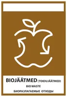 KLEEBIS BIOJÄÄTMED 15X21CM