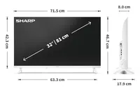 TELEVIISOR SHARP 32HF2265EW 32" HD GOOGLE TV