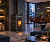 KAMIN VERTICAL PLIIDIPLAADI JA KLAASIGA , KIVIDE RAAMIGA