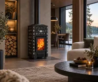 KAMIN VERTICAL PLIIDIPLAADI JA KLAASIGA , KIVIDE RAAMIGA