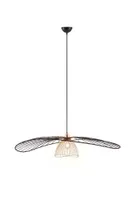 RIPPVALGUSTI REALITY LAURIS 100CM E27 MATT MUST/KULDNE