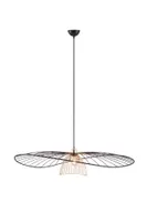 RIPPVALGUSTI REALITY LAURIS 100CM E27 MATT MUST/KULDNE