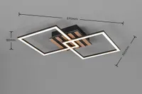 LAELAMP REALITY ZARO 2XLED MATT MUST/PUIT