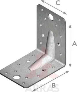 NAELUTUSNURK ARRAS 90X90X65X2.5 ZN TUGEVDATUD