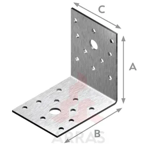 NAELUTUSNURK ARRAS 65X65X55X2.0 ZN