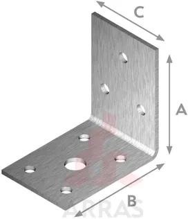NAELUTUSNURK ARRAS 50X50X35X2,0 ZN