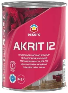 SEINAVÄRV ESKARO AKRIT 12 0,95L VALGE POOLMATT