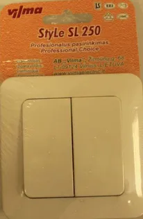 SÜVISTATAV 2-NE LÜLITI VILMA SL-250 VALGE