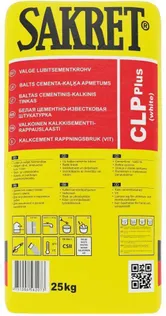 PUMBATAV LUBITSEMENTKROHV SAKRET CLP+ 25KG VALGE