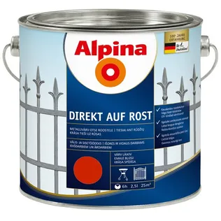 METALLIVÄRV ALPINA DIREKT AUF ROST 2,5L PUNANE (RAL3000) LÄIKIV