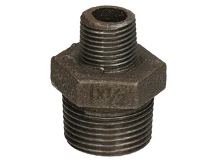 KAKSIKNIPPEL AHENEV MUST VK 1"X1/2"