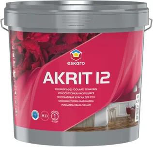 SEINAVÄRV ESKARO AKRIT 12 4,75L VALGE POOLMATT