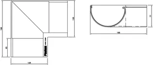 SISENURK 90° RENNILE PLASTMO PRUUN