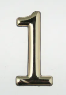 KORTERINUMBER 1 MESSING/PLASTIK