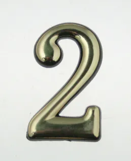 KORTERINUMBER 2 MESSING/PLASTIK