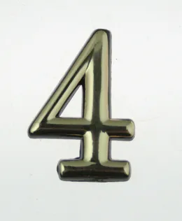 KORTERINUMBER 4 MESSING/PLASTIK