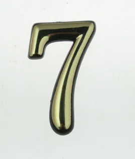 KORTERINUMBER 7 MESSING/PLASTIK