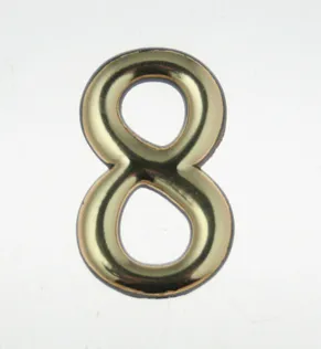 KORTERINUMBER 8 MESSING/PLASTIK