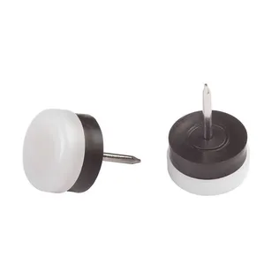 MÖÖBLIKAITSE PLASTIK NAELAGA VALGE 8TK 18MM Ø