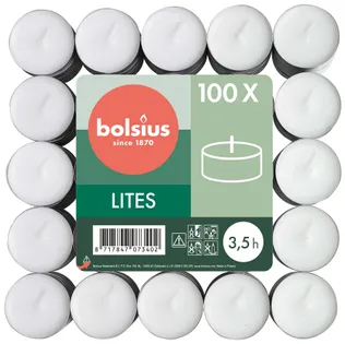 TEEKÜÜNAL BOLSIUS 3,5H VALGE 100TK PAKIS